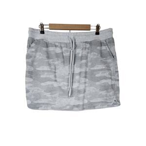MAURICE'S Gray Camo French Terry Active Casual Terry Skirt SZ XL